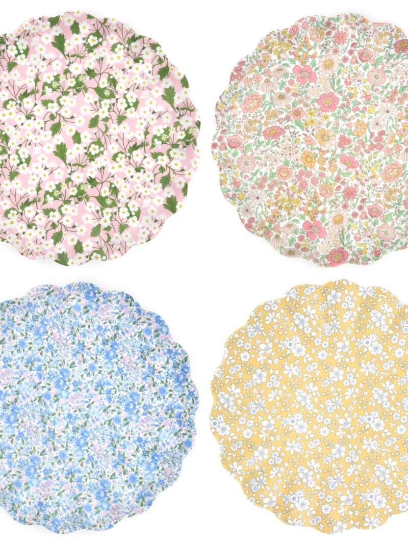 Meri Meri x Liberty Mixed Large Melamine Plates, Set of 4