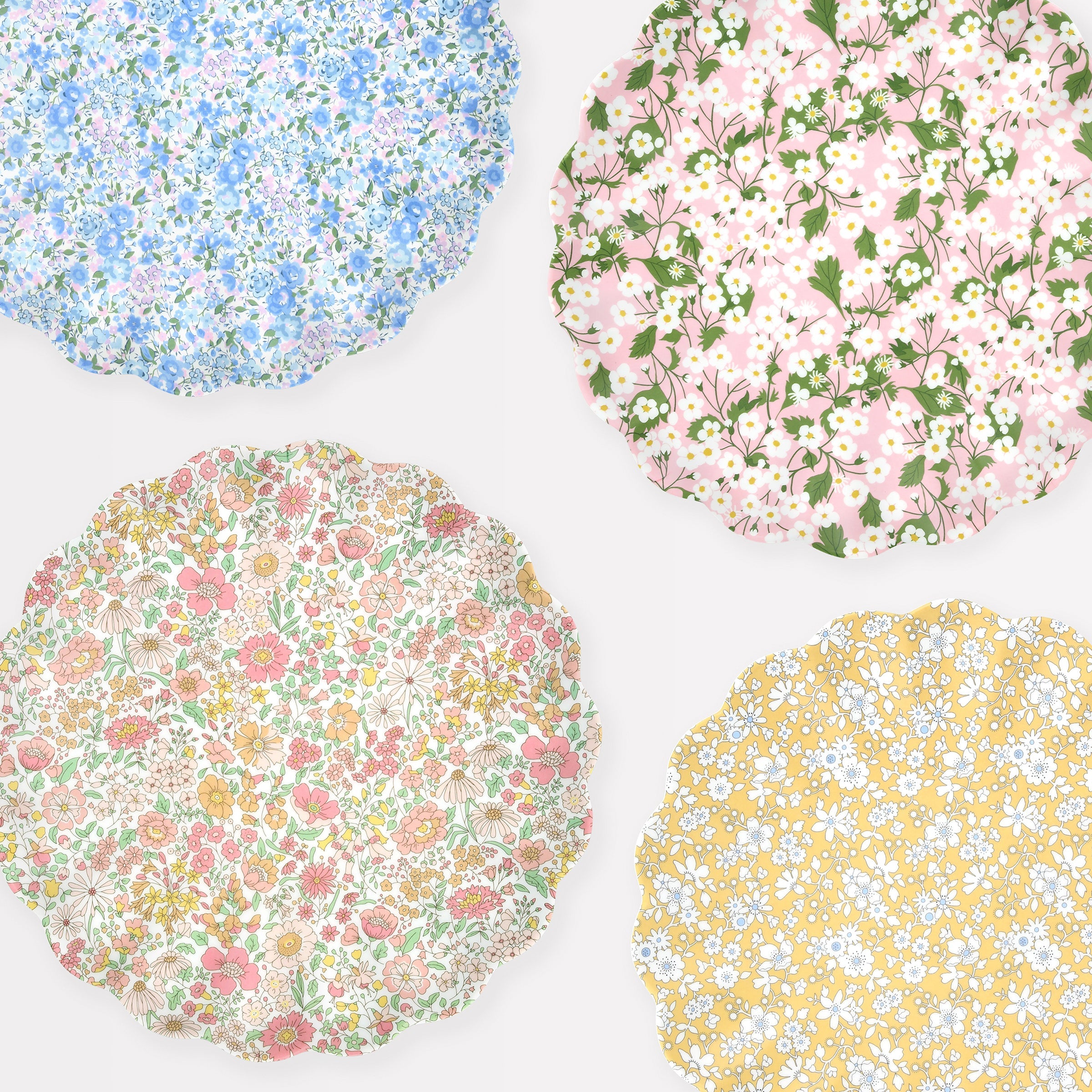 Meri Meri x Liberty Mixed Large Melamine Plates, Set of 4